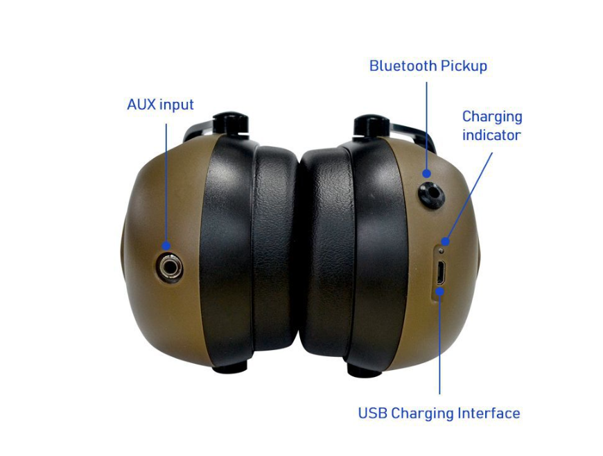 Electronic noise-cancelling ear cups 0407003