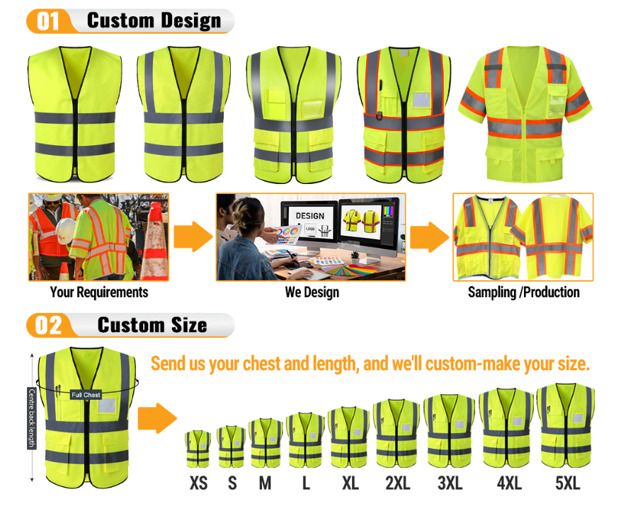 Reflective safety vest 0504002
