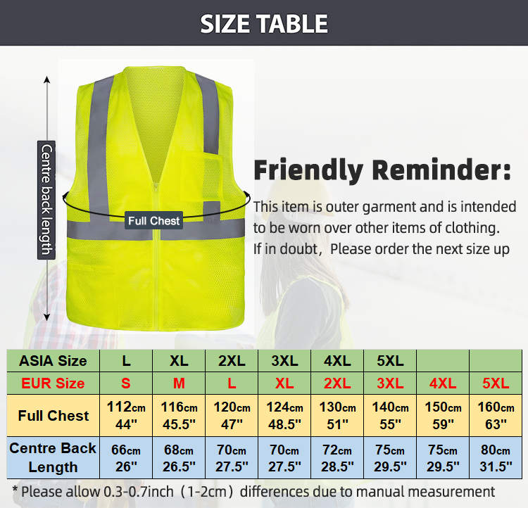 Reflective safety vest 0504007