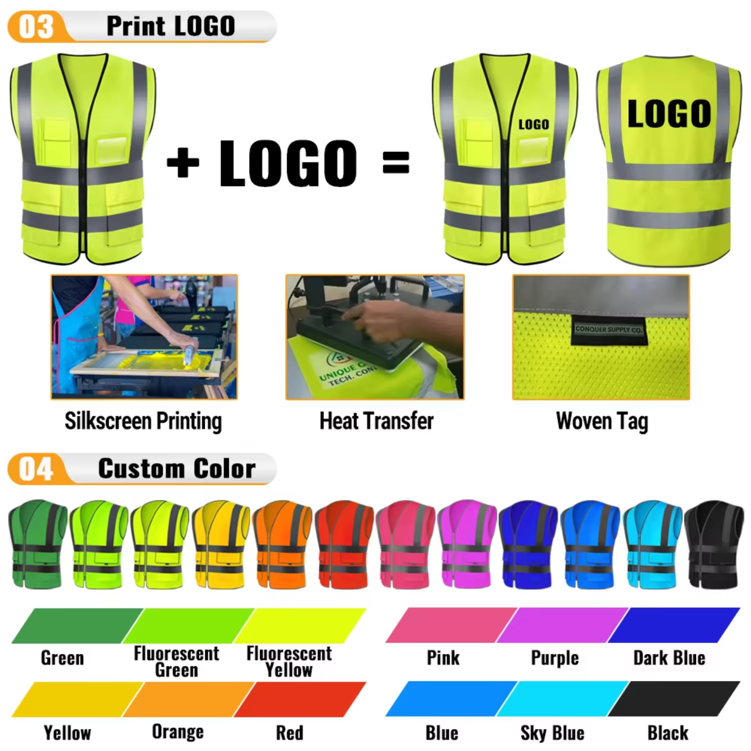 Reflective safety vest 0504019