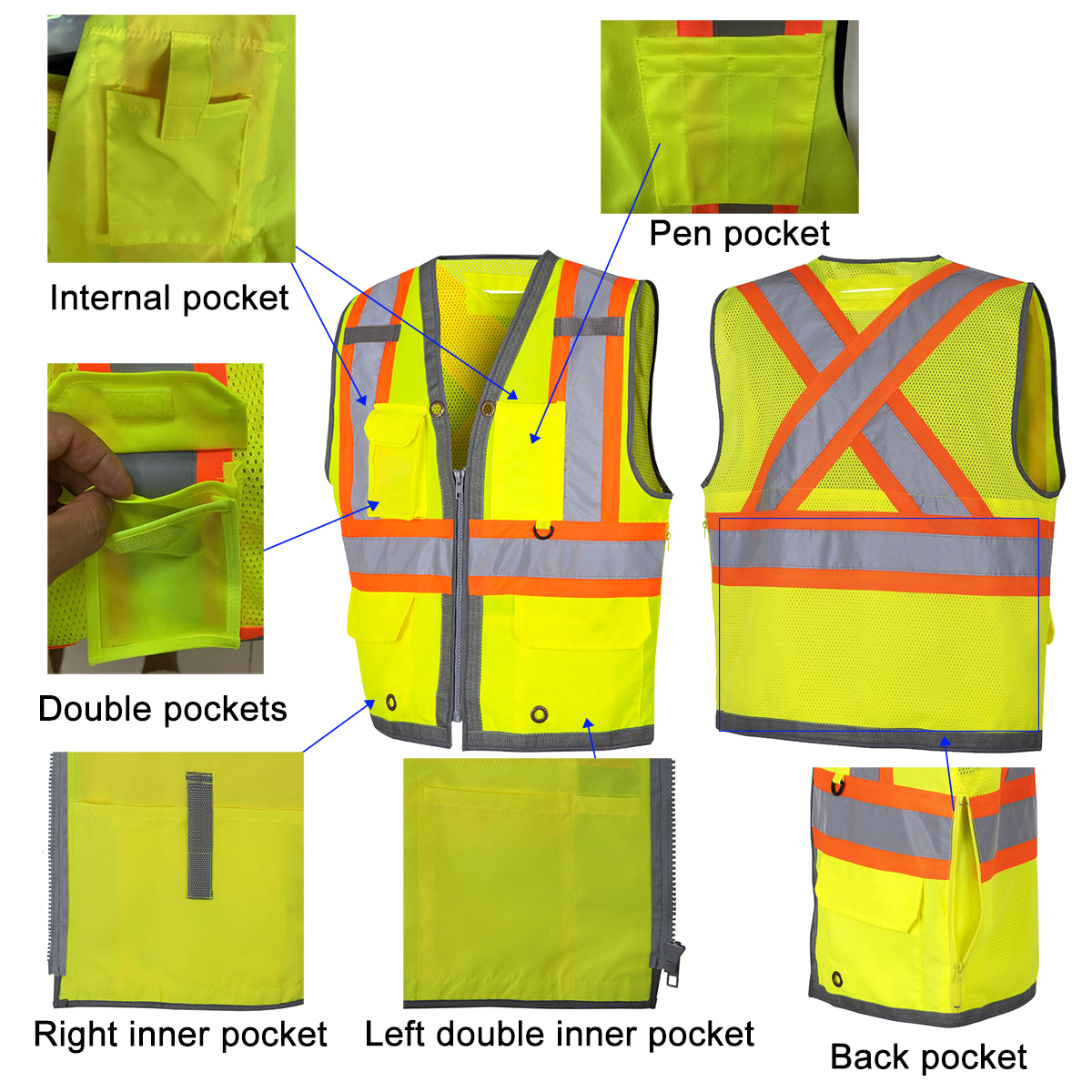Reflective safety vest 0504027