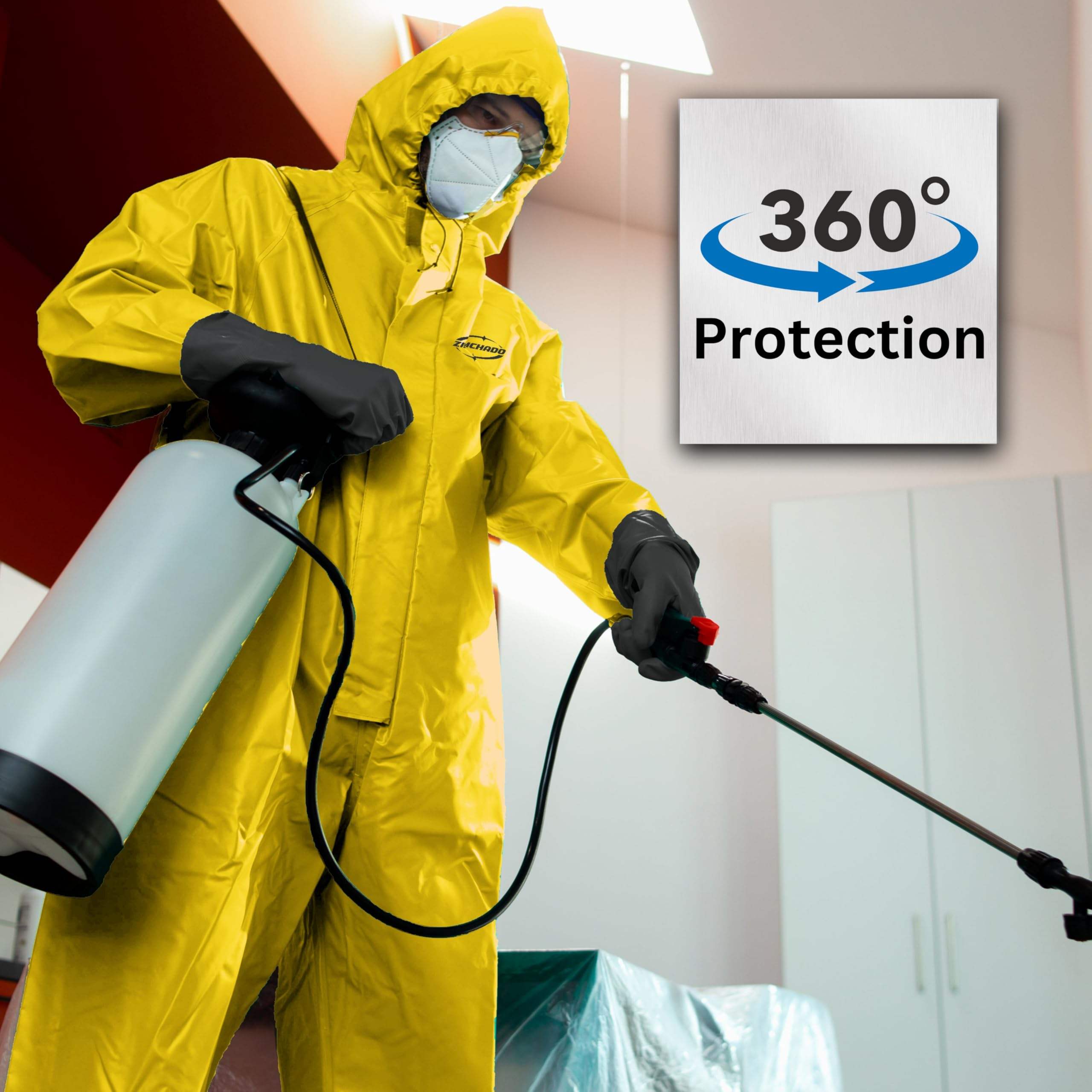 Acid and alkali resistant chemical protective suit 0502004