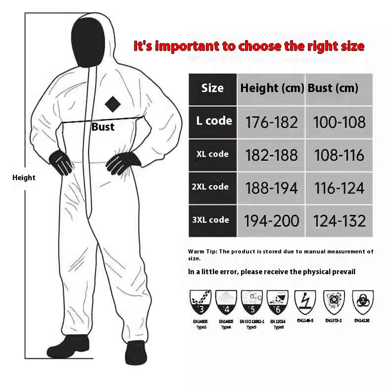 Acid and alkali resistant chemical protective suit 0502005