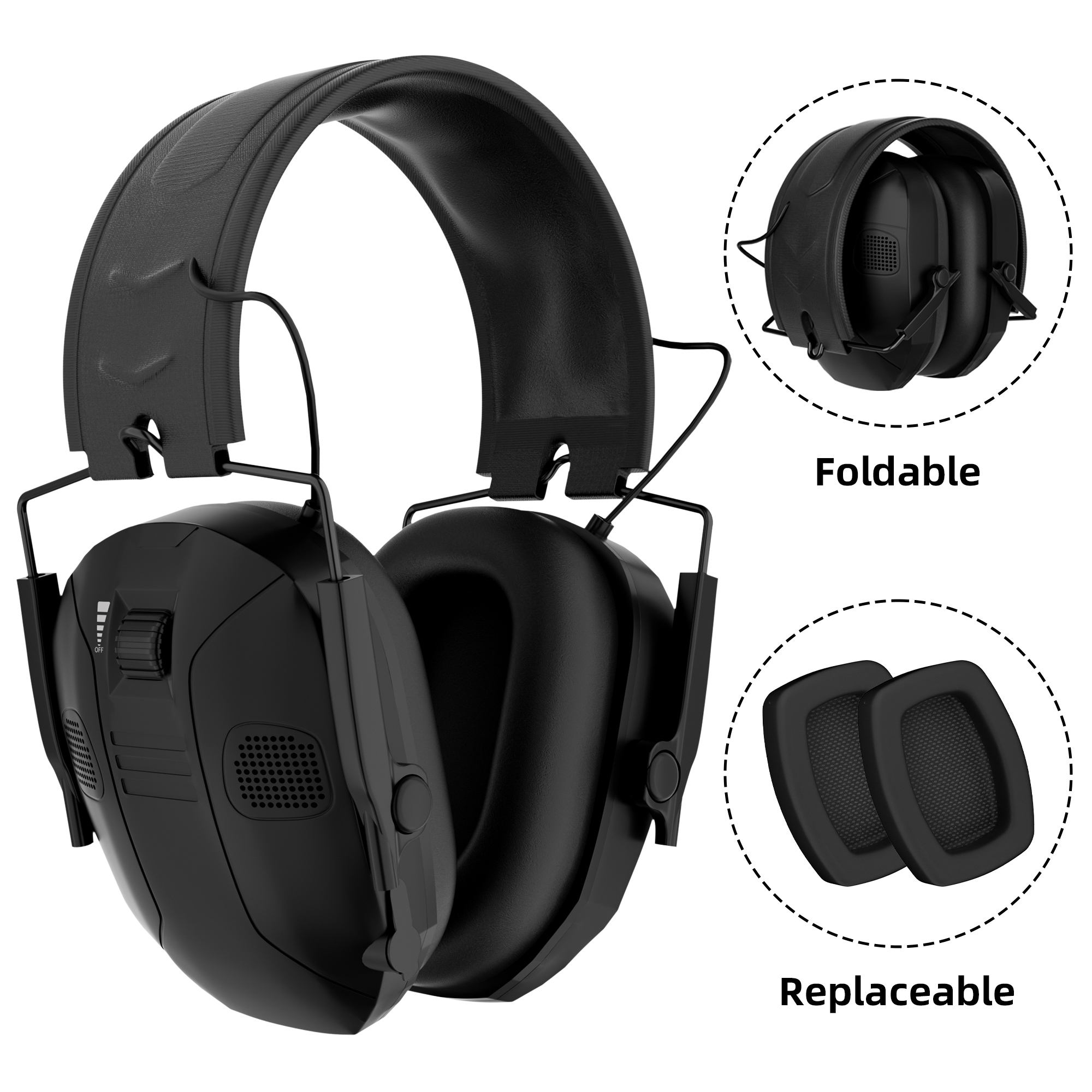 Folding soundproof ear cups 0405018