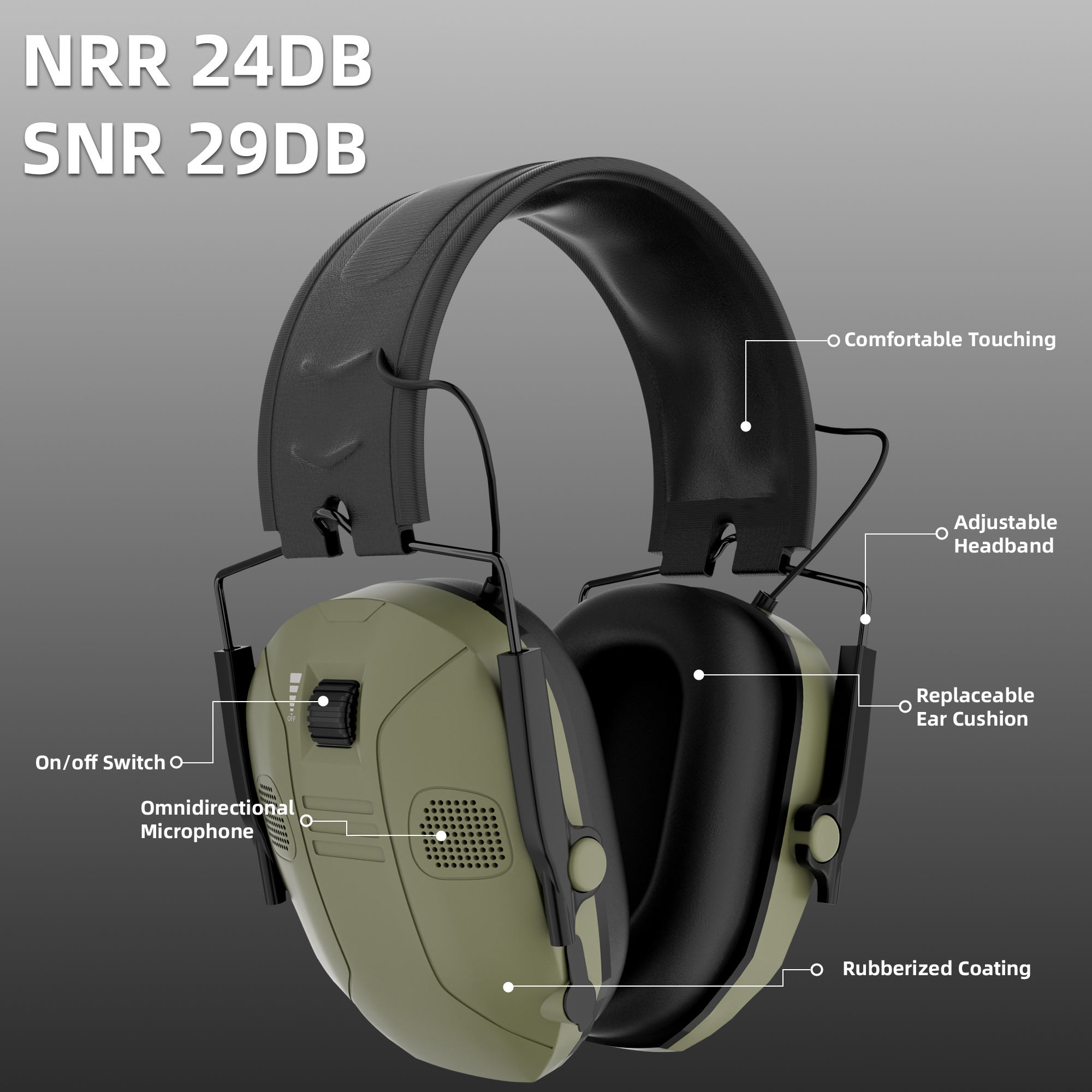 Folding soundproof ear cups 0405018
