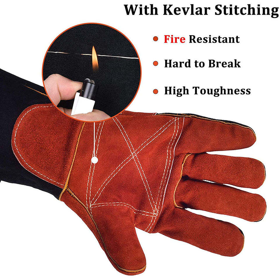 Welded leather gloves 0606014