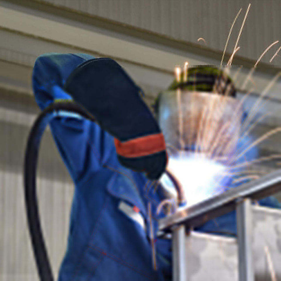 Welded leather gloves 0606014