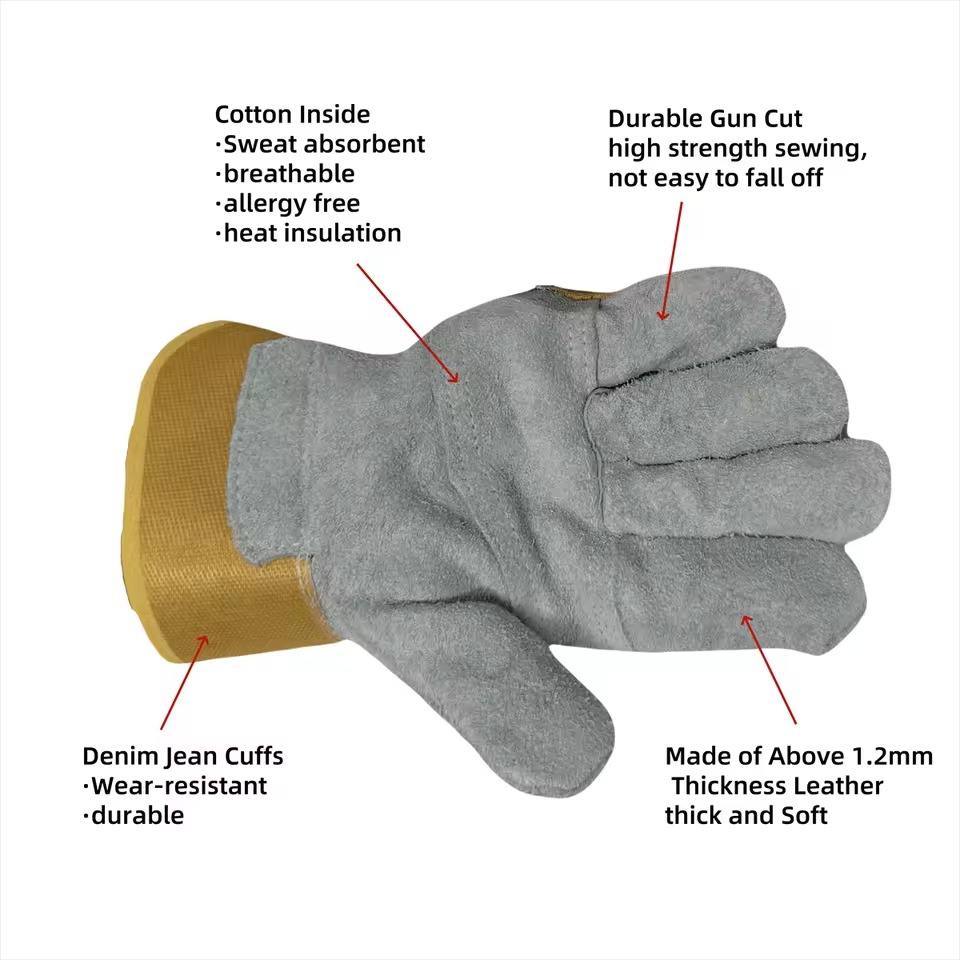 Welded leather gloves 0606015