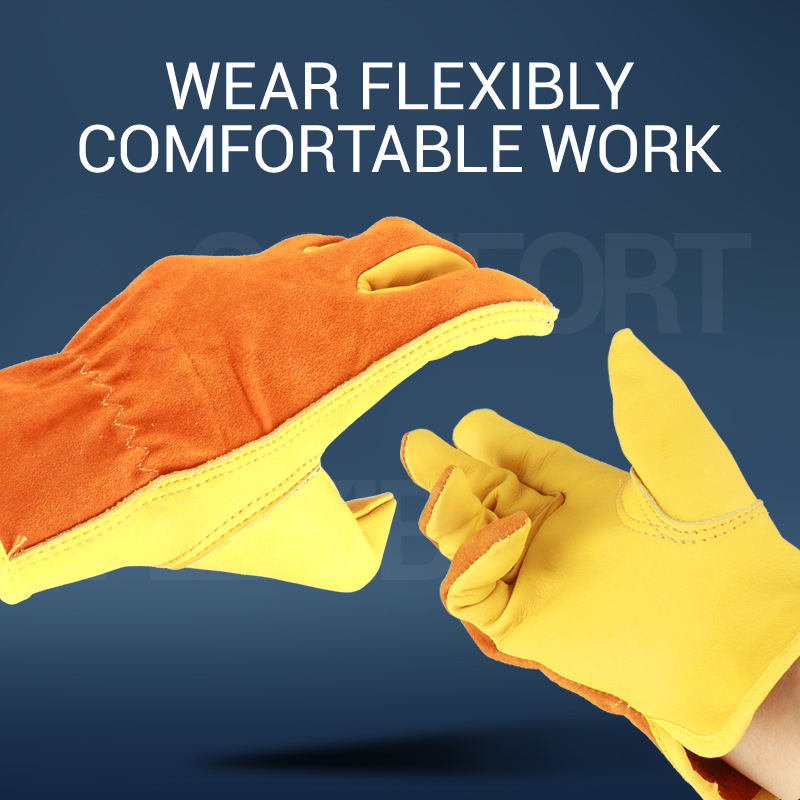 Welded leather gloves  0606001