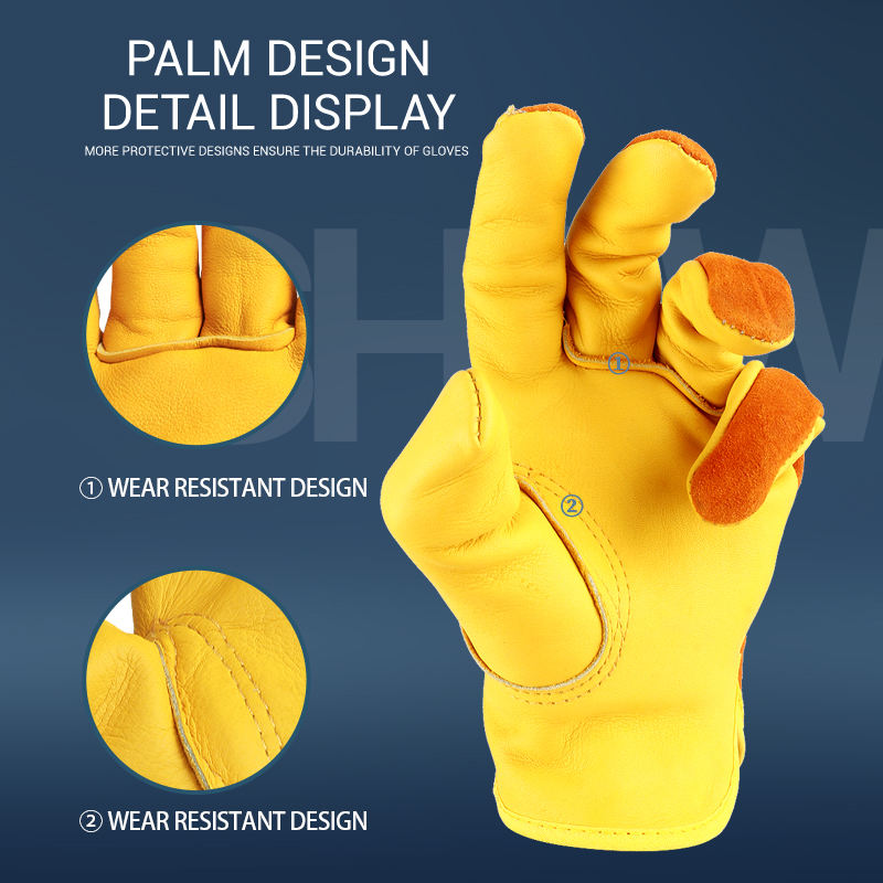 Welded leather gloves  0606001