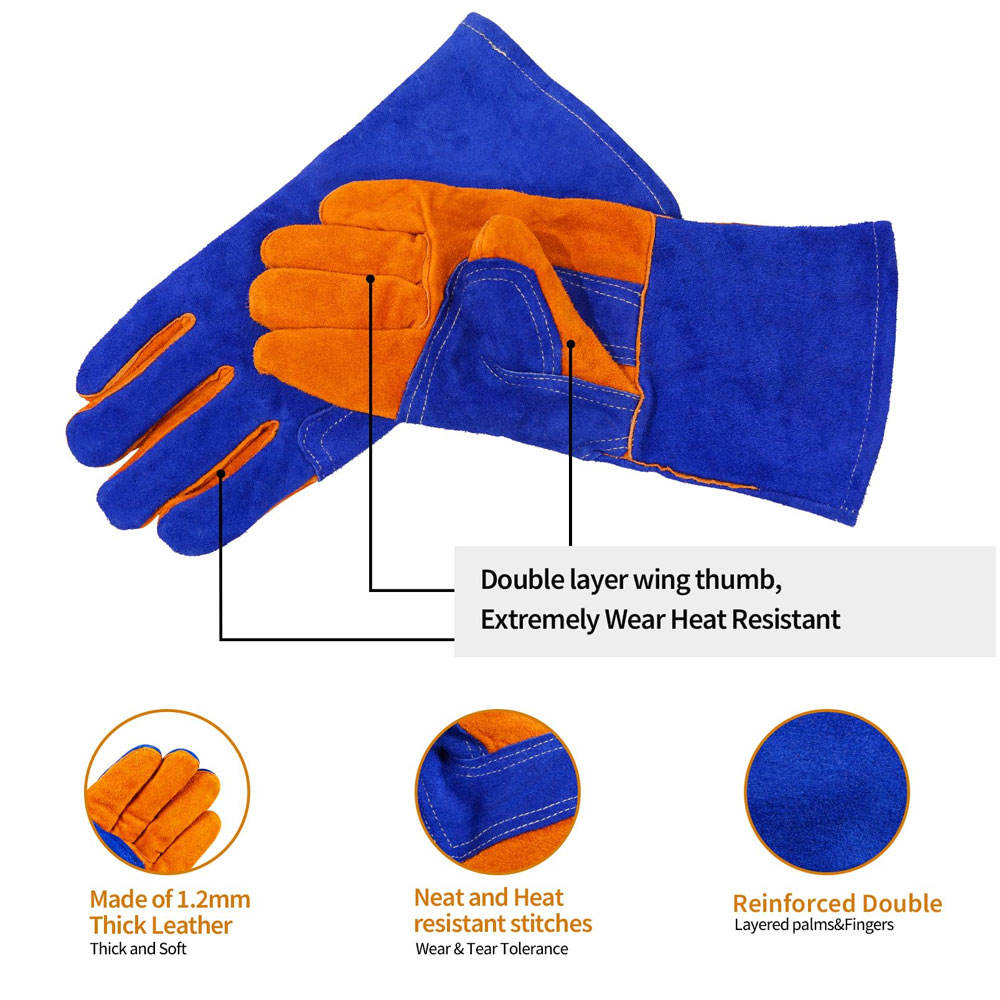 Welded leather gloves 0606022